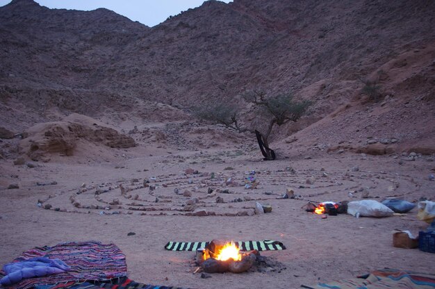 View of desert against the sky