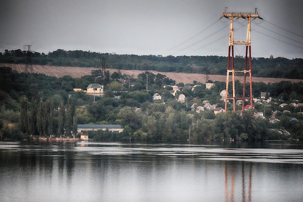 Вид на город Днепр и реку Днепр