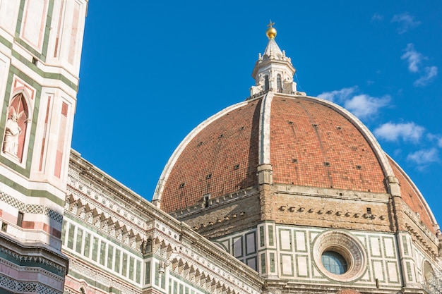 View of the Dome Cathedral Santa Maria del Fiore in Florence, Italy.