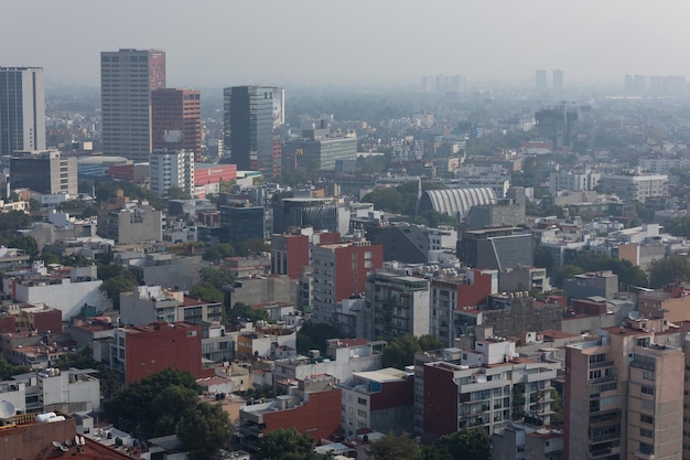 View of downtown buildings in Mexico city