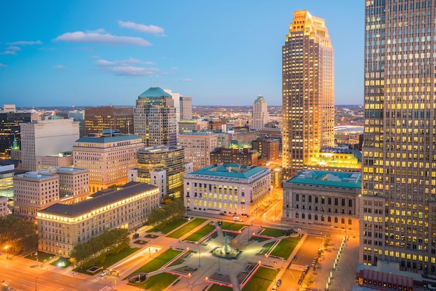 Photo view of downtown cleveland