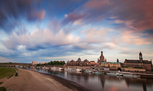 View of dresden waterfront