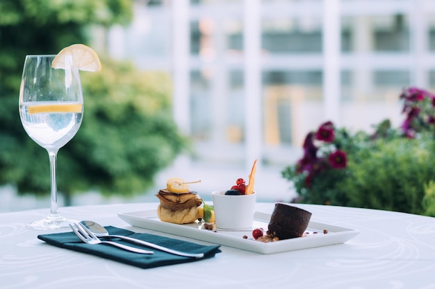 View of drink on table