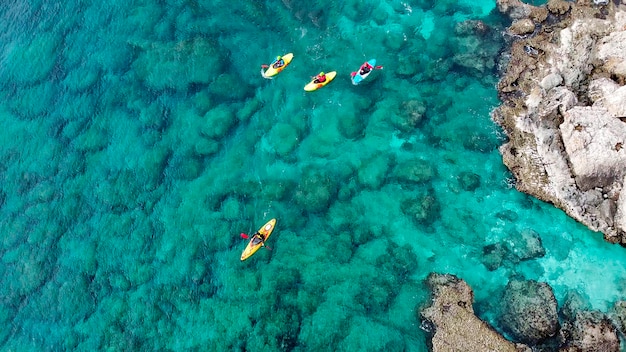 view of a drone on the island of Cyprus Ayia Napa