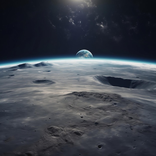 Вид на землю с луны