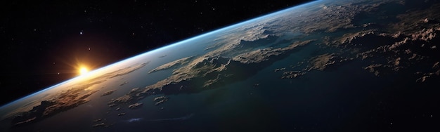 Photo a view of the earth from orbit