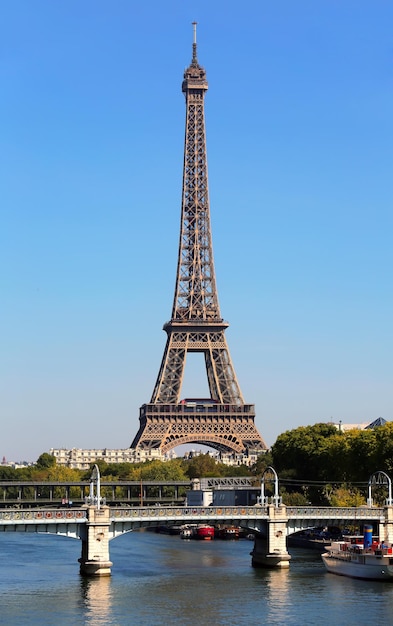 View on Eiffel Tower in the day, Paris, France