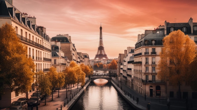 A view of the eiffel tower from the seine river