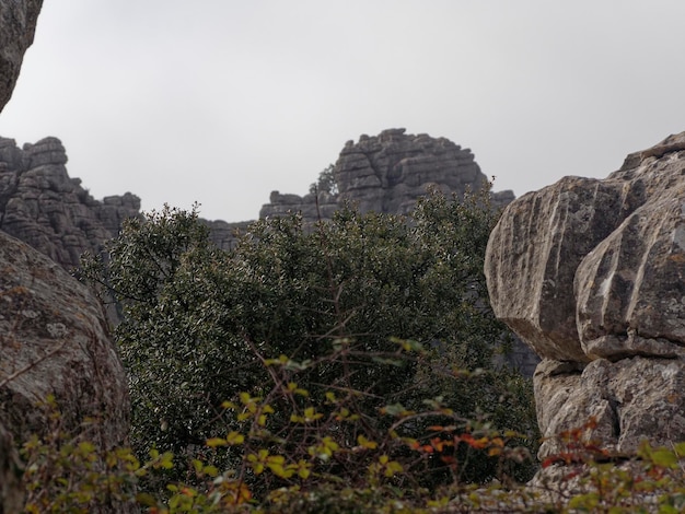 View of El Torcal de Antequera Natural Park