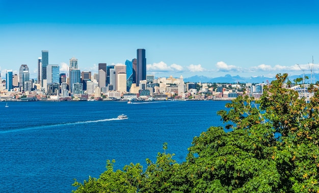 A view of elliottt bay and the seattle skyline