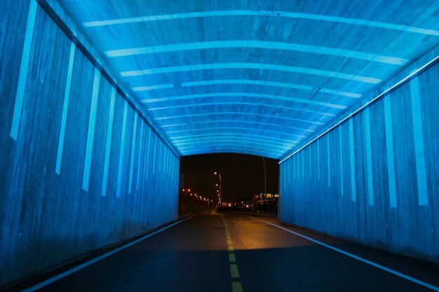 View of empty bike tunnel