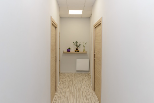 Photo view of empty corridor of a medical clinic