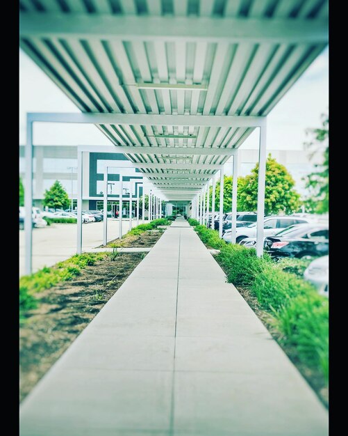 View of empty railroad station