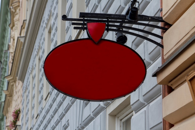 Photo view at the empty street sign