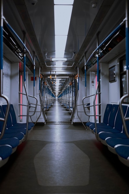 Photo view of empty subway train