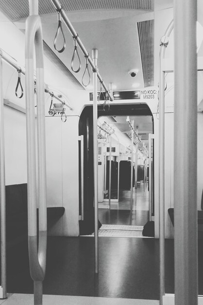 View of an empty train