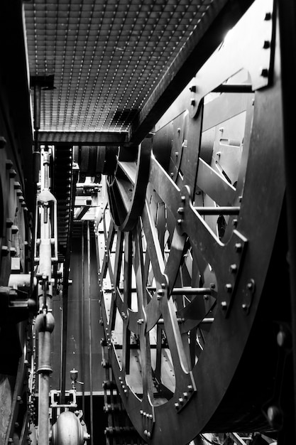 View of the engine on the SS Great Britain in dry dock in Bristol