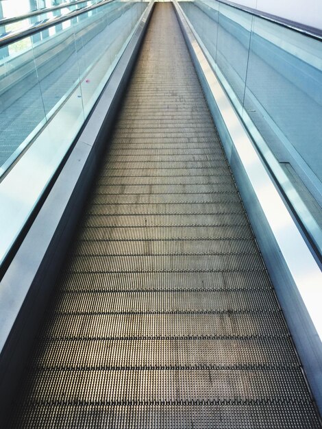 view of escalator