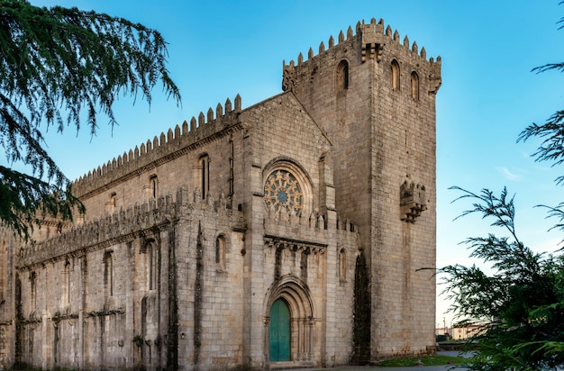 View of the facade of the Monastery of LeÃ§a do Balio in Oporto, Portugal