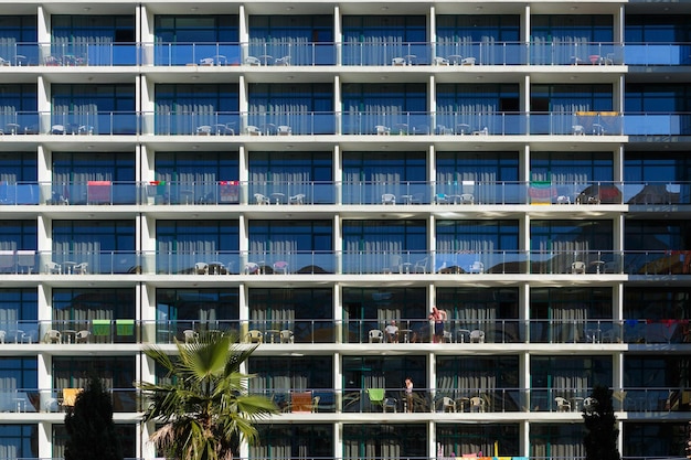 View of the facade of the resort in Bulgaria