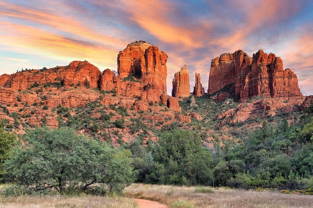 View of famous Cathedral Rock