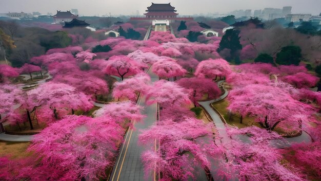 View of the famous chih shan yen cultural and historical park in shilin taiwan