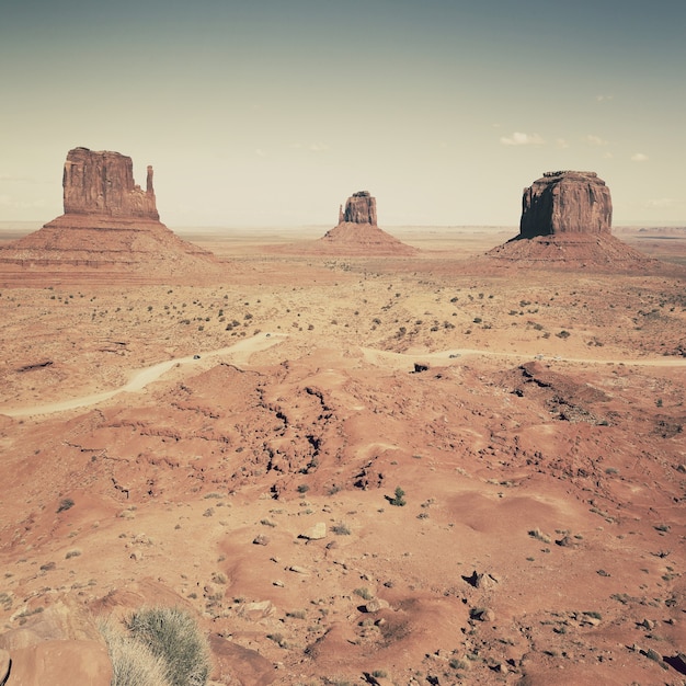 View of famous landscape of Monument Valley, Utah, USA.