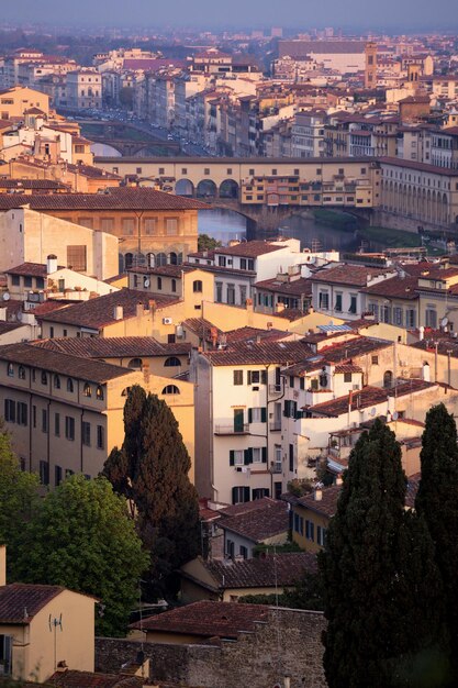 View of famous Ponte Vecchio at the Florence