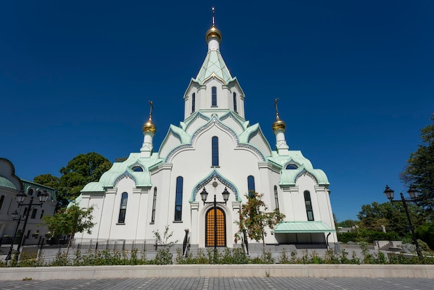 Вид на знаменитую церковь Tous les Saint в Страсбурге, Франция