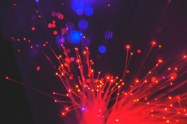 View of firework display at night