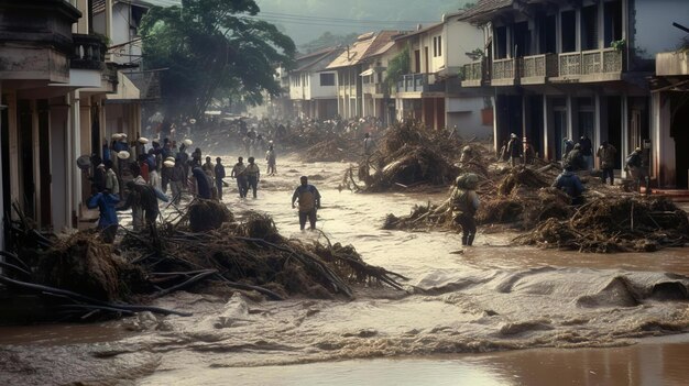 Photo view of flash flood carryin