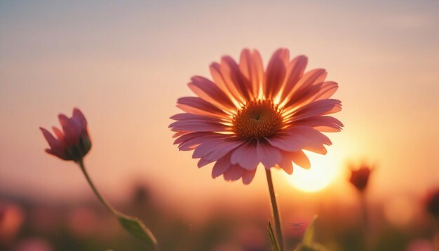 Photo view of flowers in the sunset wallpapers