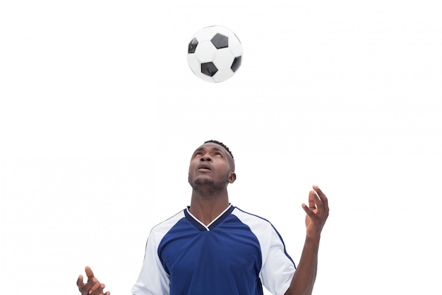 View of football player playing