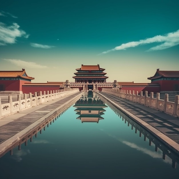 A view of the forbidden city in beijing