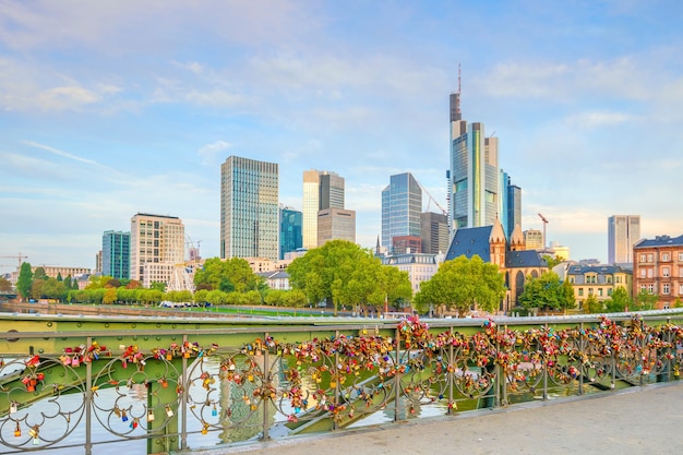 View of Frankfurt city skyline in Germany