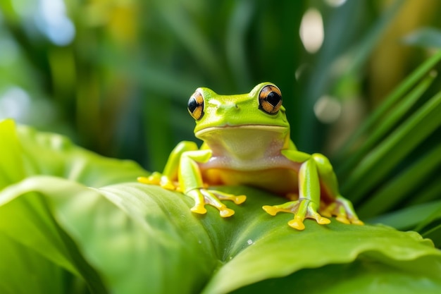 View of frog in nature