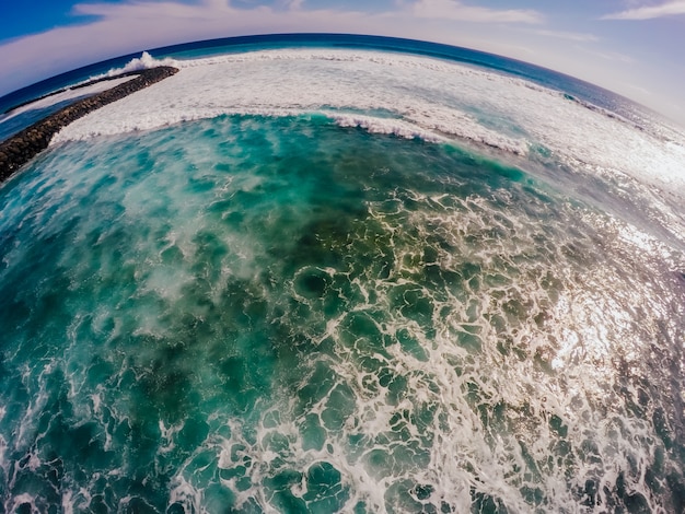 View from the air, ocean, Tenerife