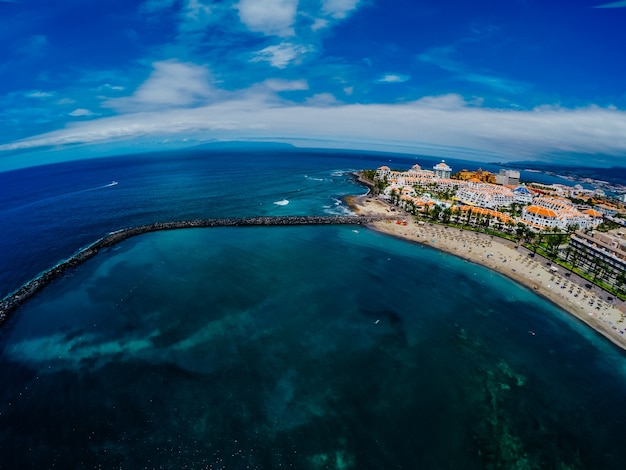 view from the air, ocean, Tenerife