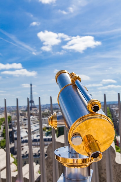 Vista dall'arco di trionfo a parigi