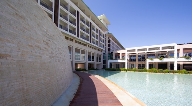 view from the balcony of the resort