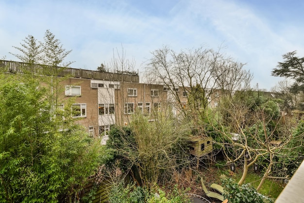 View from the balcony to the street with a beautiful nature