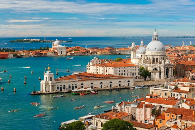 View from Campanile di San Marco to Venice Italy