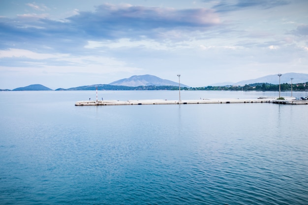 Foto una vista da un mazzo di grande nave