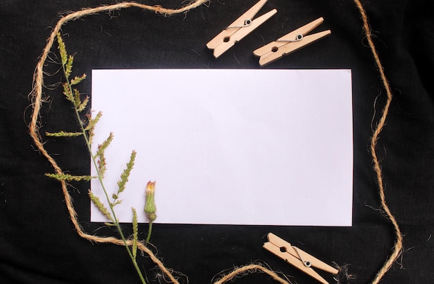 View from above flat lay photo of ordinary object on black background