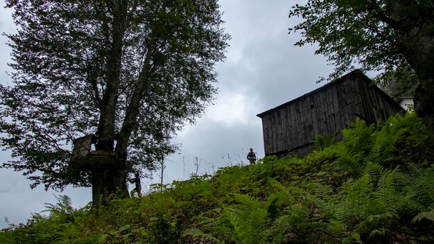 A view from the Hdrnebi plateau on a rainy day