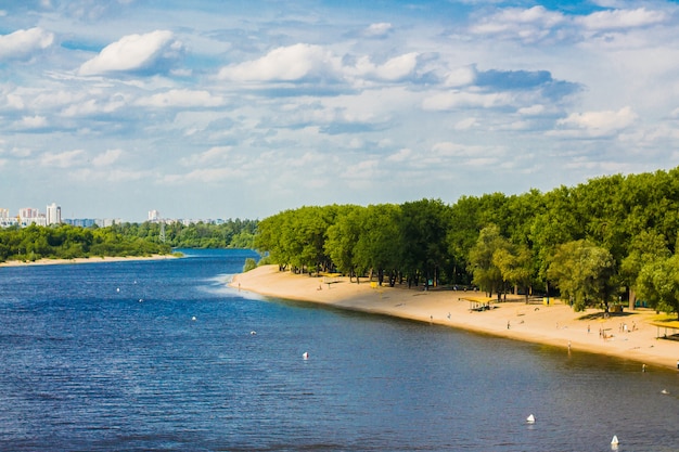 View from the height of the river and the beach