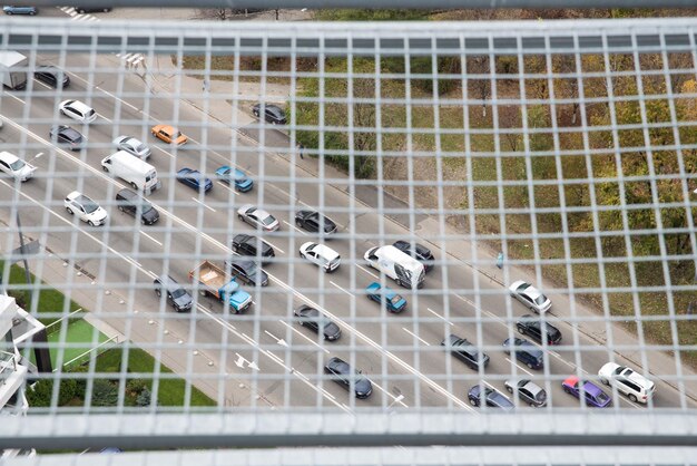 Foto la vista dall'alto della strada