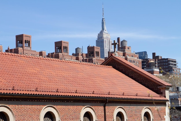 Foto vista dal parco high line a new york city