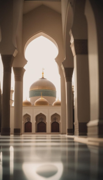 View from inside of beautiful mosque