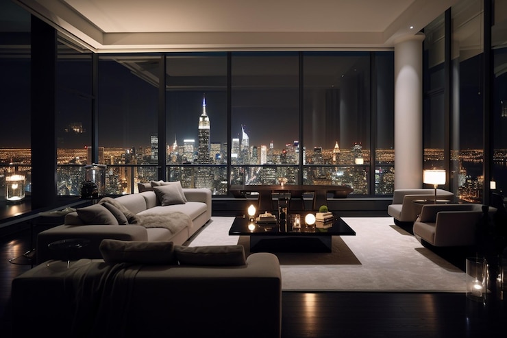 Photo the view from the living room is shown in this photo.